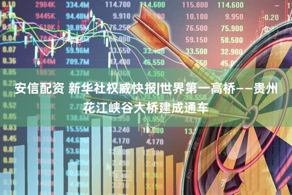 安信配资 新华社权威快报|世界第一高桥——贵州花江峡谷大桥建成通车