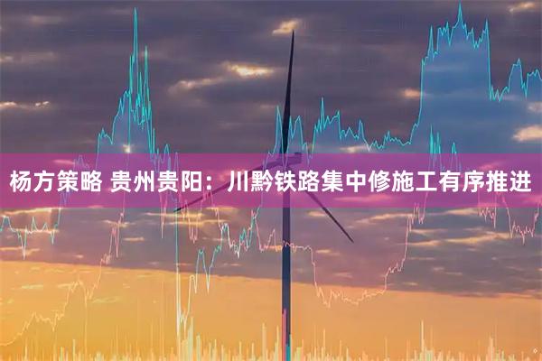 杨方策略 贵州贵阳：川黔铁路集中修施工有序推进
